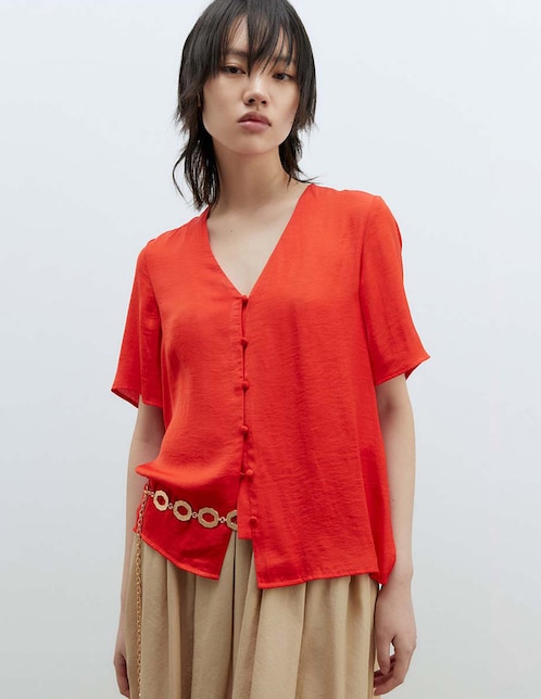 BLUSA MANGA CORTA BOTONES