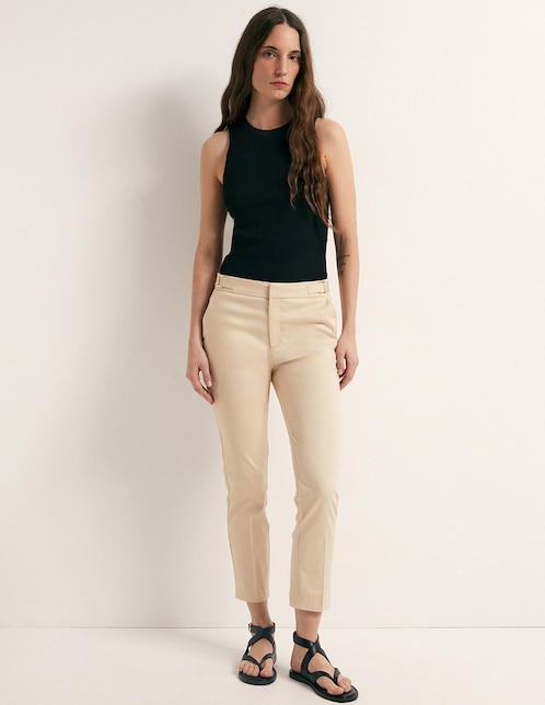 Pantalón capri recto para mujer Pantalón capri recto para mujer