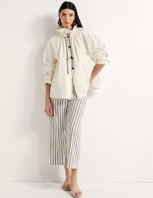 Pantalón capri recto para mujer 1