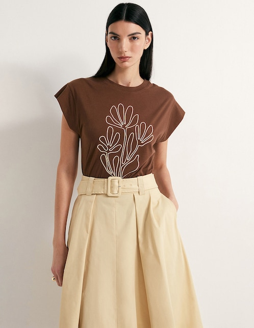 Camiseta Sfera cuello redondo manga corta de algodón