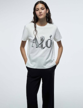 Camiseta Sfera cuello redondo manga corta de algodón