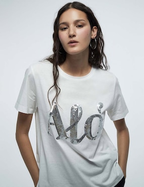 Camiseta Sfera cuello redondo manga corta de algodón