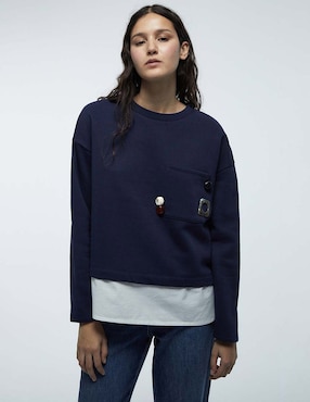 Sudadera con efecto doble prenda Sfera para mujer