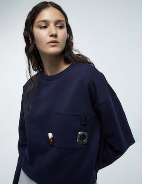 Sudadera con efecto doble prenda Sfera para mujer