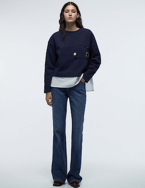 Sudadera con efecto doble prenda Sfera para mujer