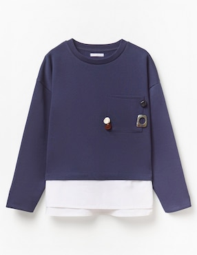 Sudadera con efecto doble prenda Sfera para mujer