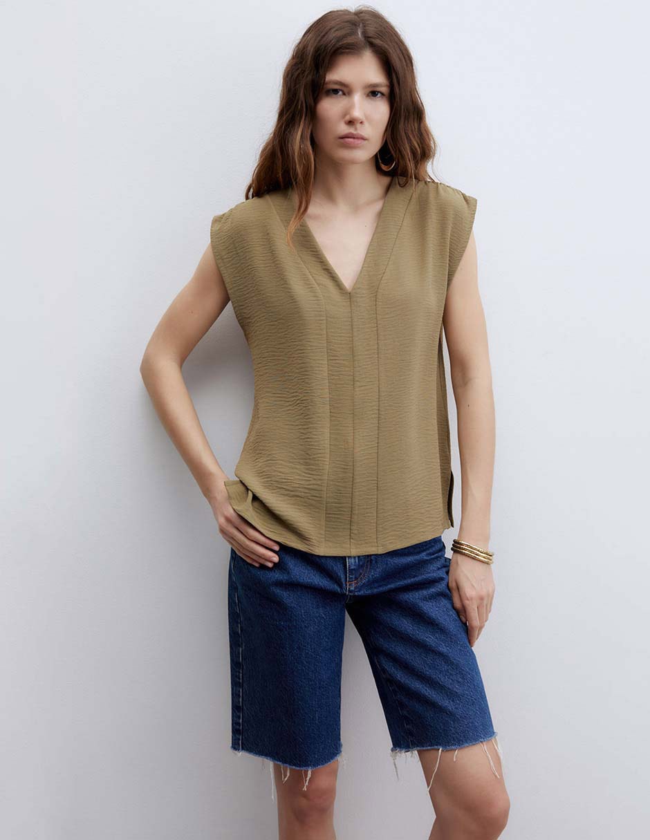 Blusa Sfera manga corta para mujer