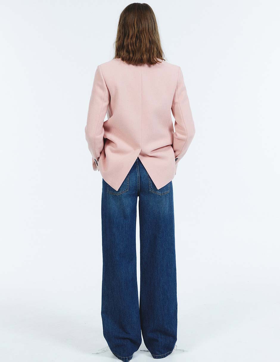 Jeans wide leg cintura para mujer 2