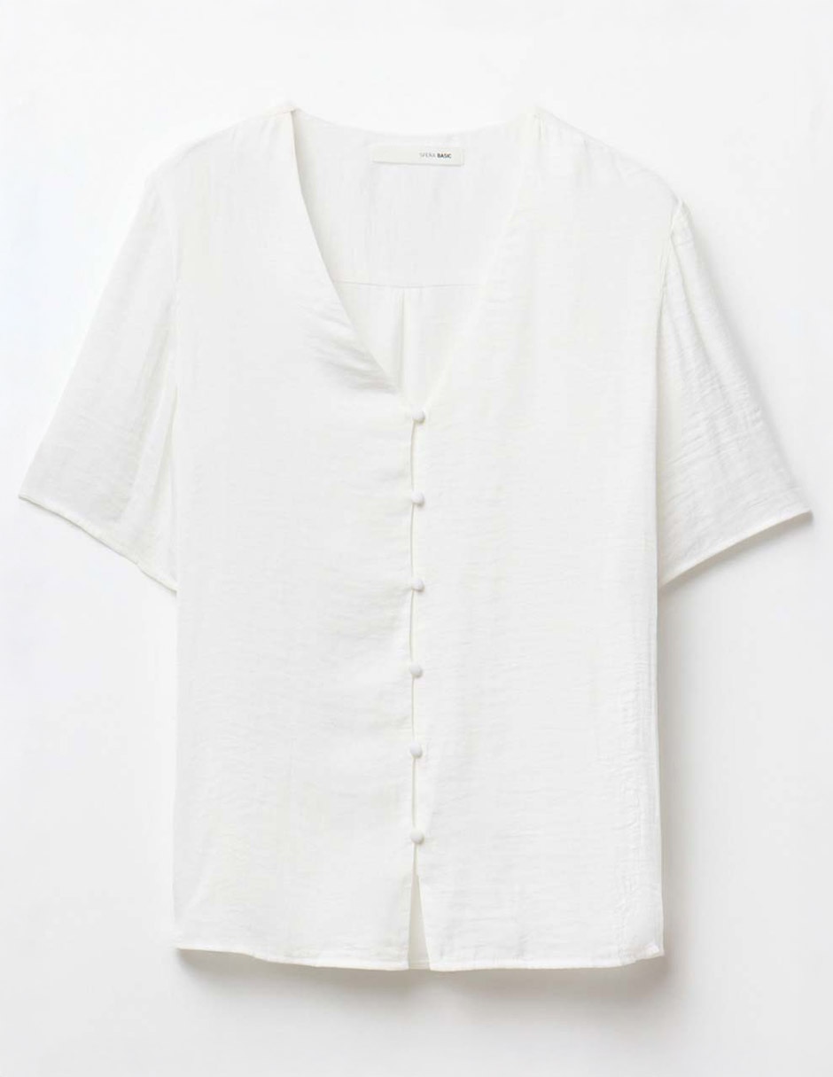 Blusa manga corta para mujer 4