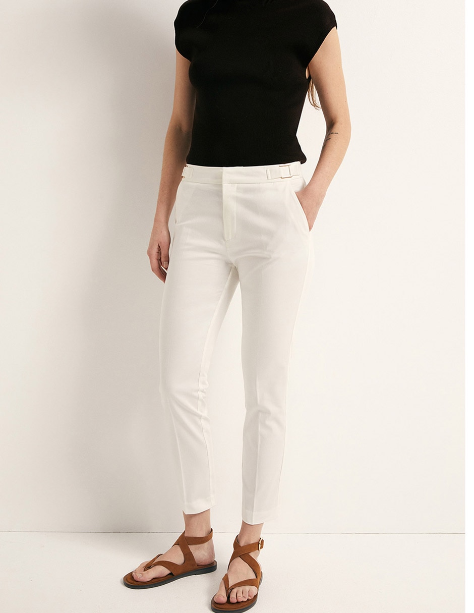PANTALON CAPRI HEBILLA