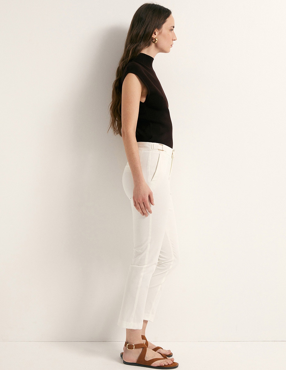 PANTALON CAPRI HEBILLA