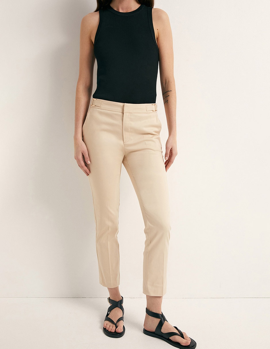 Pantalón capri recto para mujer 2