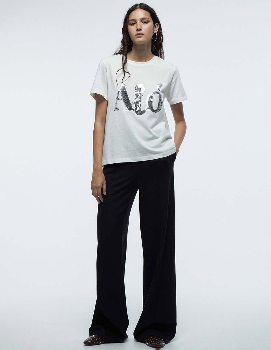 CAMISETA LENTEJUELAS GRÁFICO