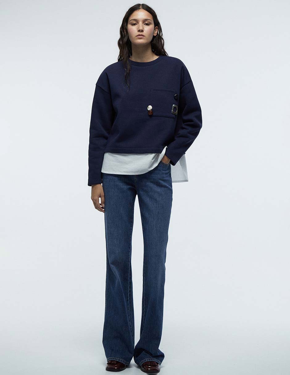 SUDADERA PIEZAS FALDON