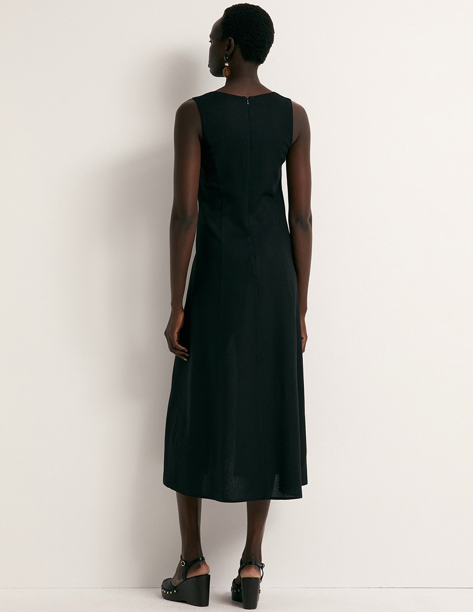 VESTIDO BOTONES LINO
