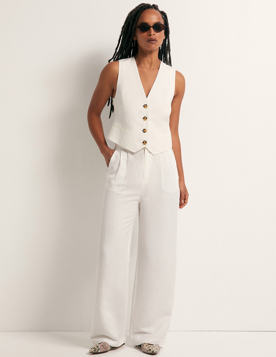 Pantalón acampanado amplio para mujer Pantalón acampanado amplio para mujer