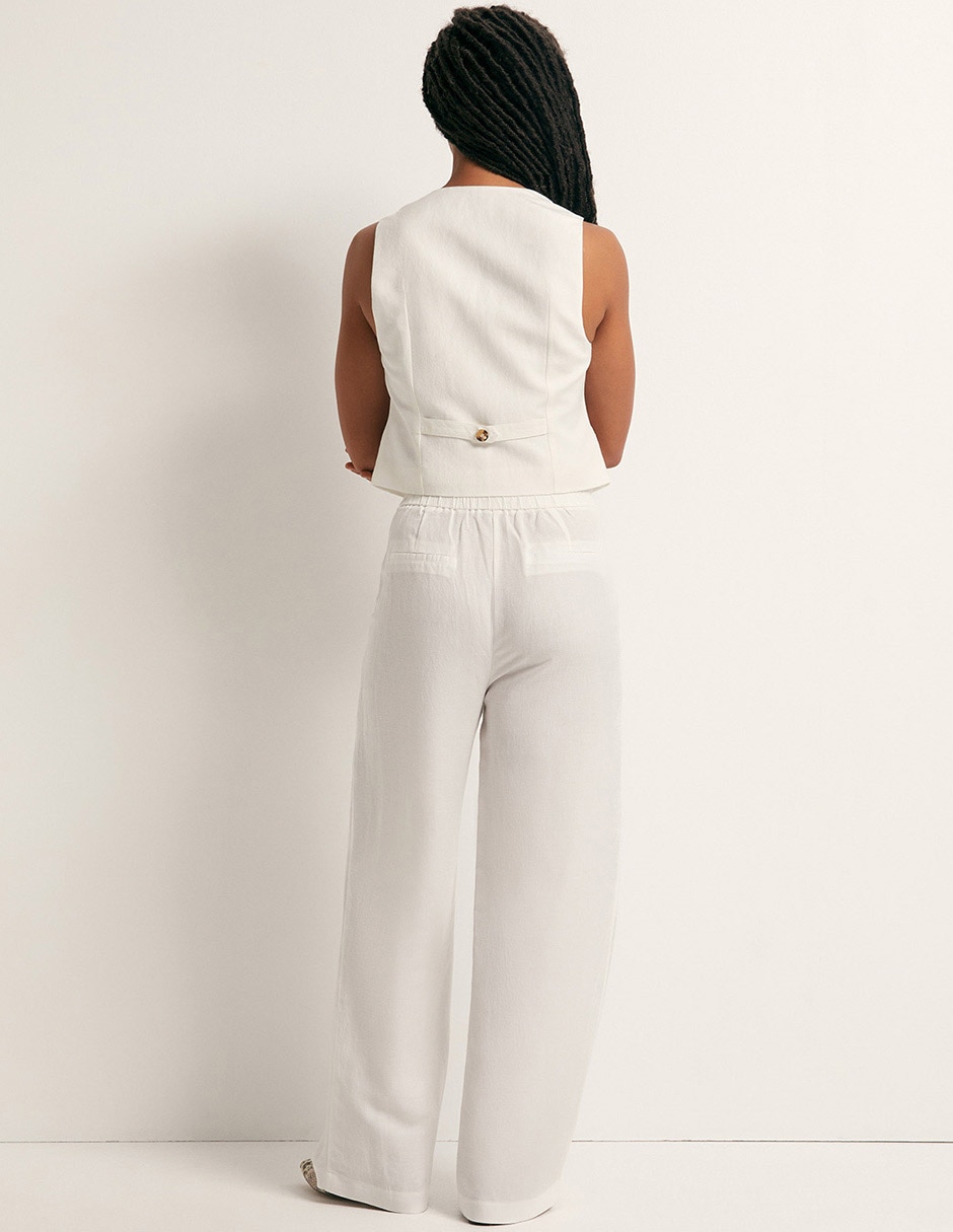 Pantalón acampanado amplio para mujer 4