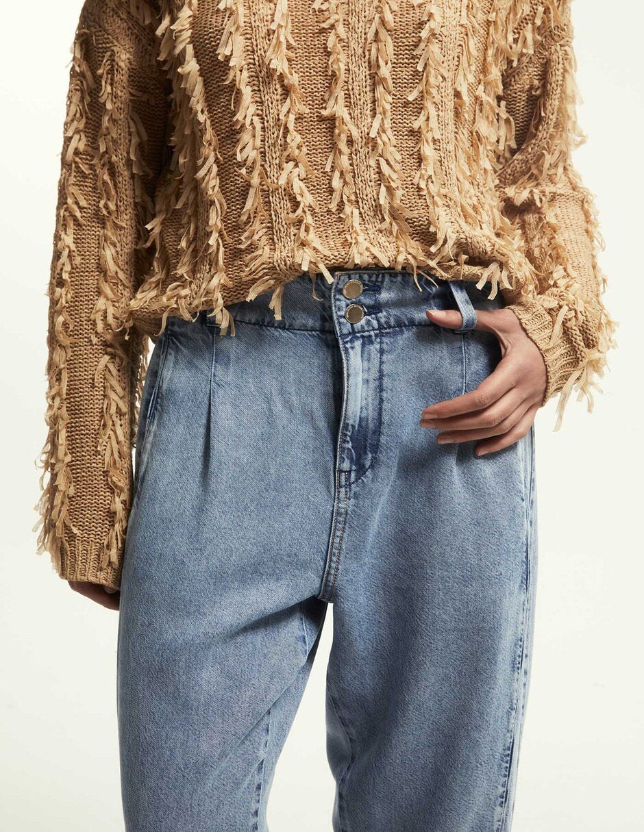 Jeans chino wide leg cintura Sfera